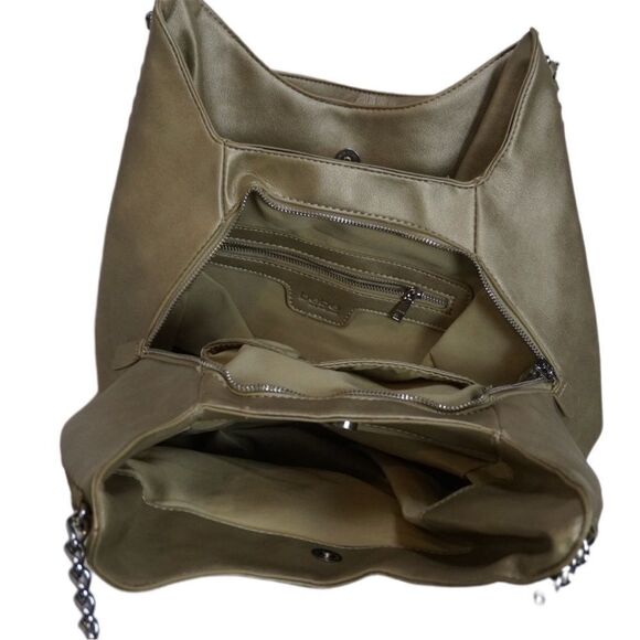 Bebe Gold Metallic Chain Strap Shoulder Bag - Picture 6 of 7